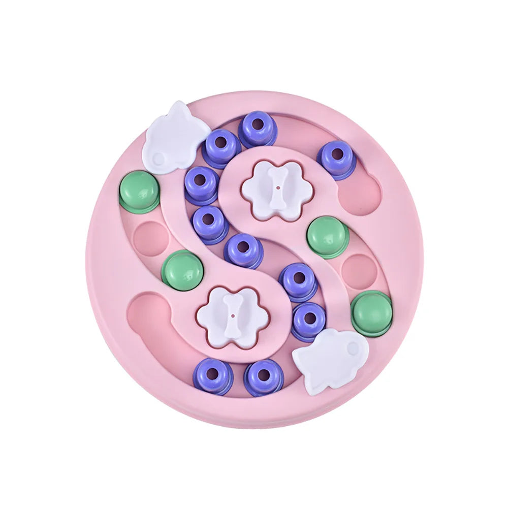 Interactive Puzzle Feeder Bowl - Slow Eating IQ Training Toy for Dogs & Cats