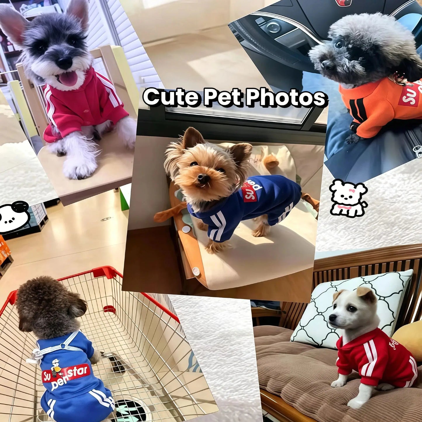 Fleece Hoodie Jumpsuit for Dogs & Cats