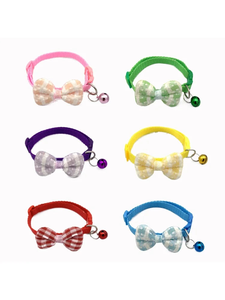 Cute Bow Cat Collar with Safety Bell