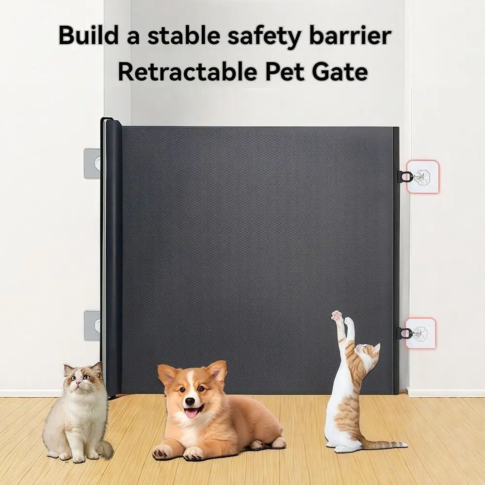 Barrière de sécurité escamotable 78 cm - Barrière universelle pour animaux et bébés pour portes et escaliers