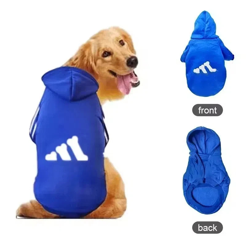 Sweat à capuche pour chien automne-hiver - Manteau chaud en molleton pour chiens de taille moyenne à grande