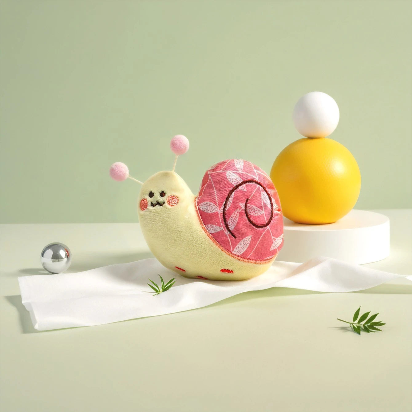 Jouet pour chien en forme d'escargot - Jouet à mâcher dentaire et peluche
