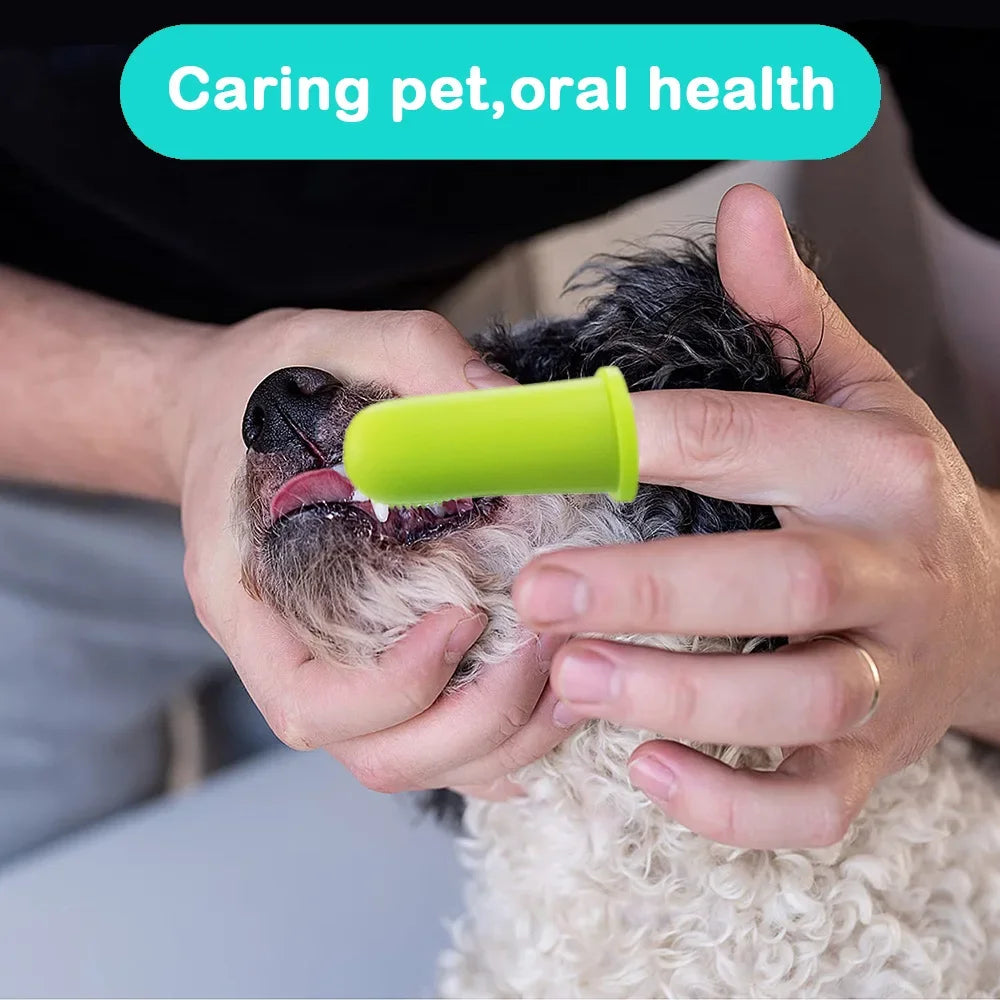 Dog Finger Toothbrush - Silicone Dental Care Toy for Small Dogs