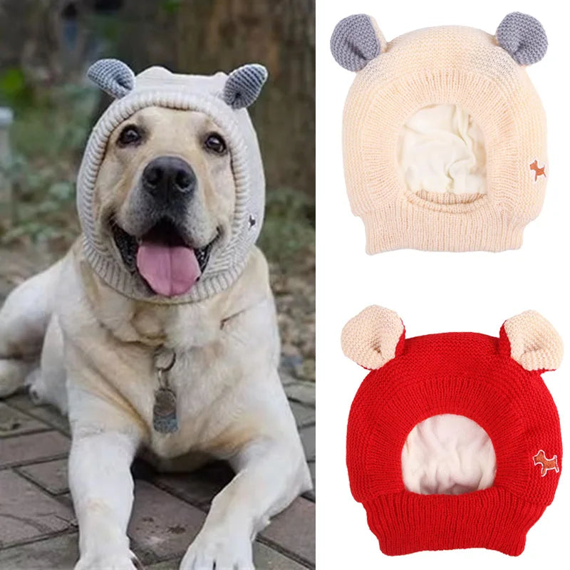 Knitted Winter Hat for Medium & Large Dogs