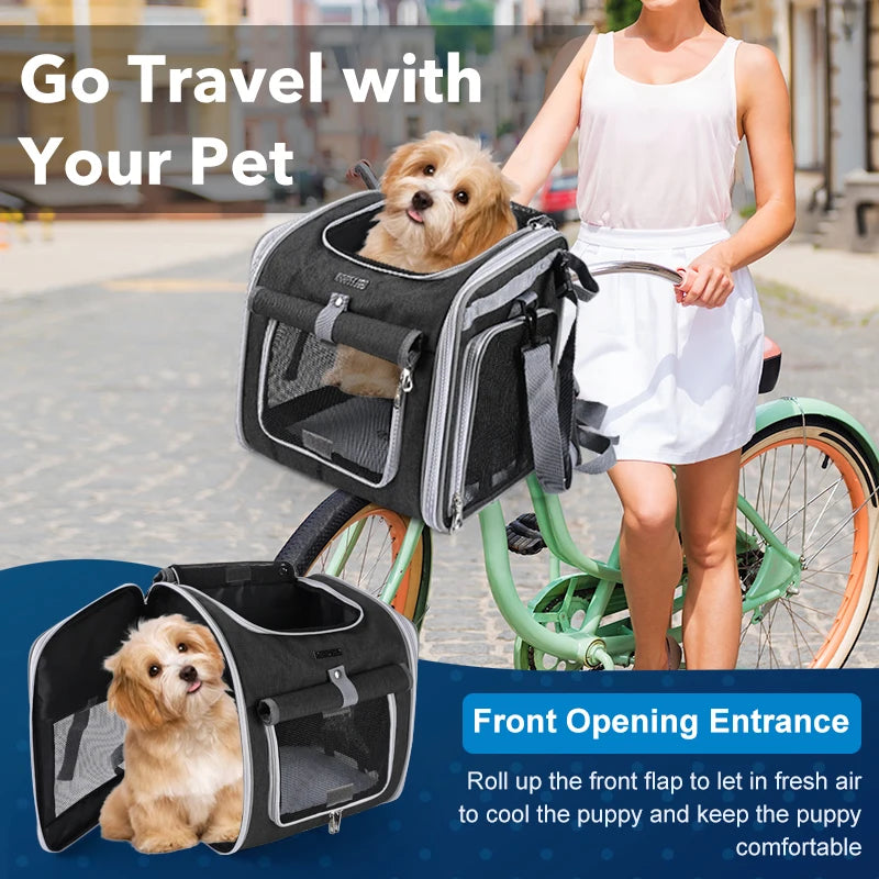 Expandable Pet Carrier Backpack with Four Access Openings