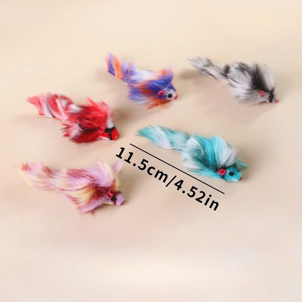 Plush Mouse Cat Toys - Interactive Play Set