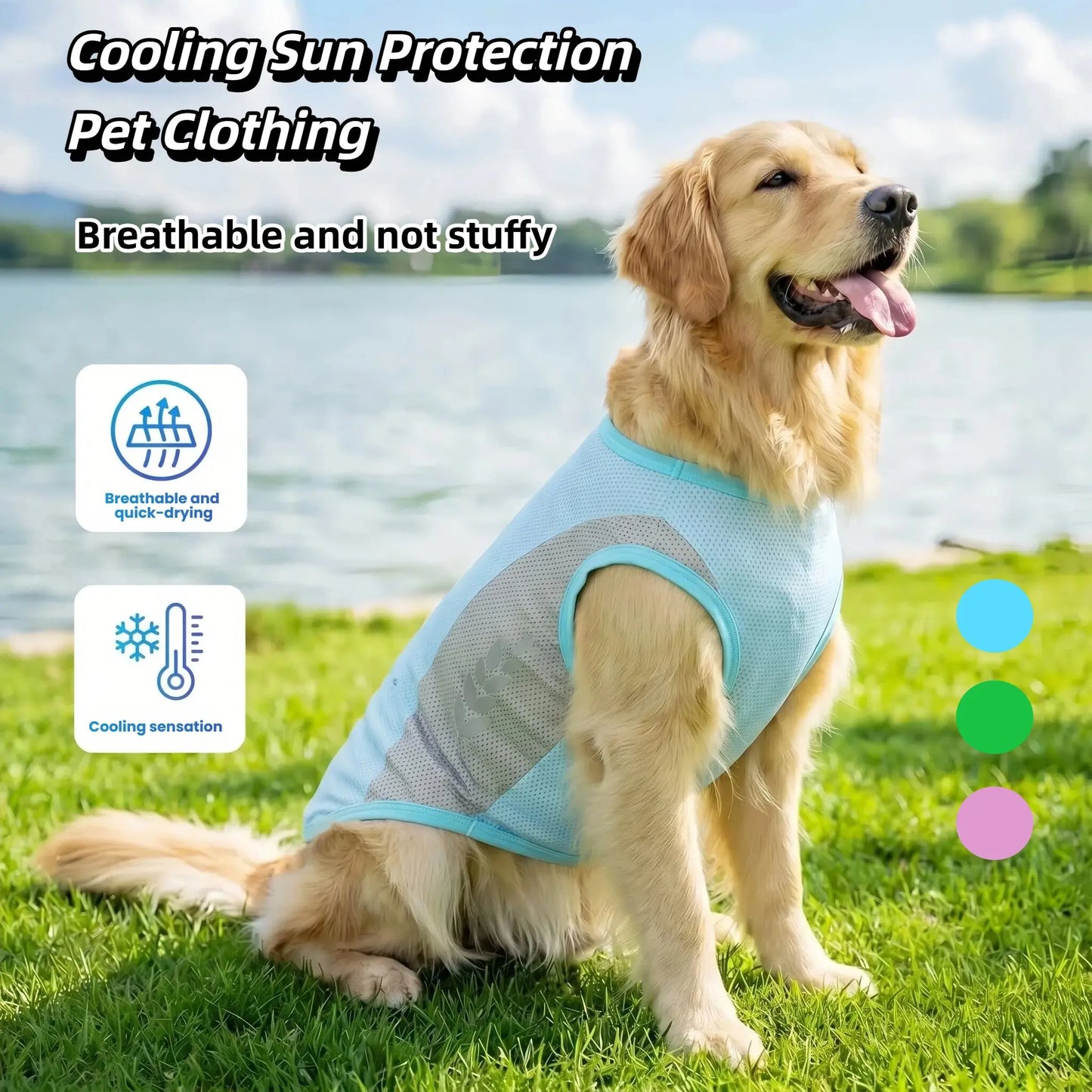 Reflective Cooling Vest for Dogs & Cats