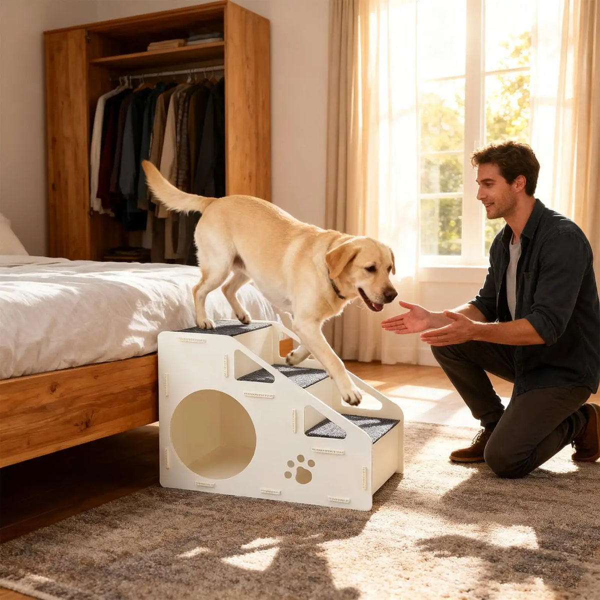 Portable Pet Steps for Beds & Sofas