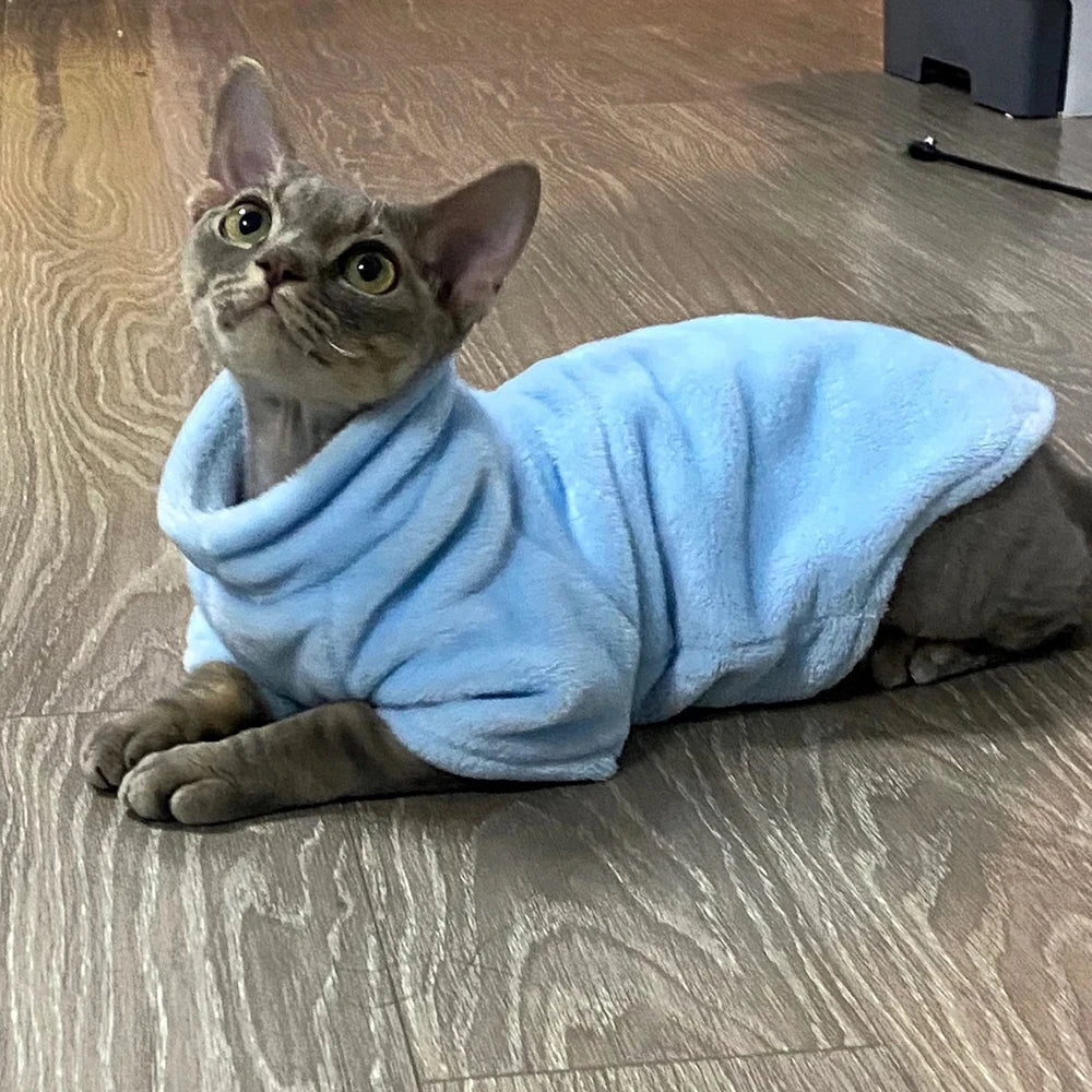 Fleece High Neck Cat Hoodie