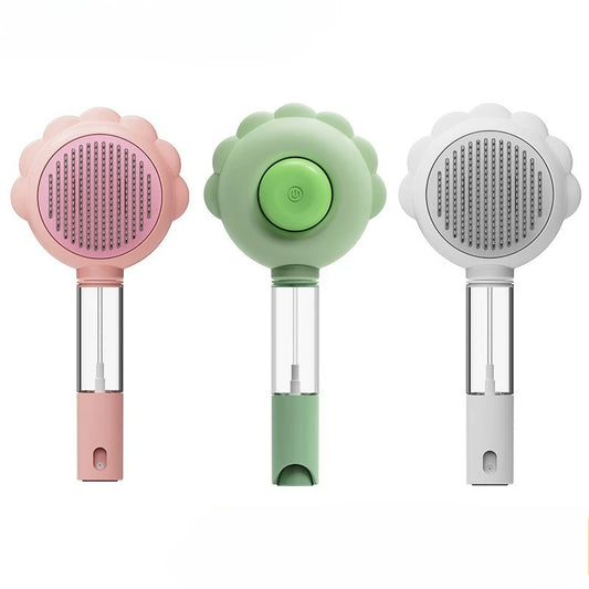 Pet Spray Comb with One-Button Hair Removal