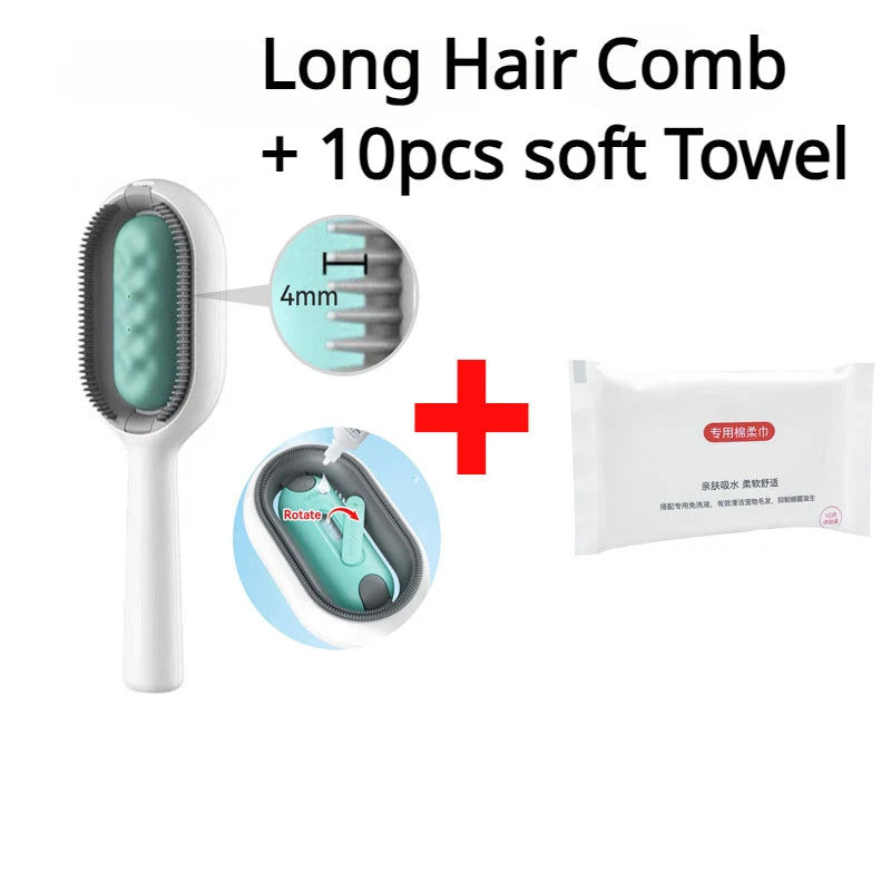 Brosse de retrait de poils d'animaux double face