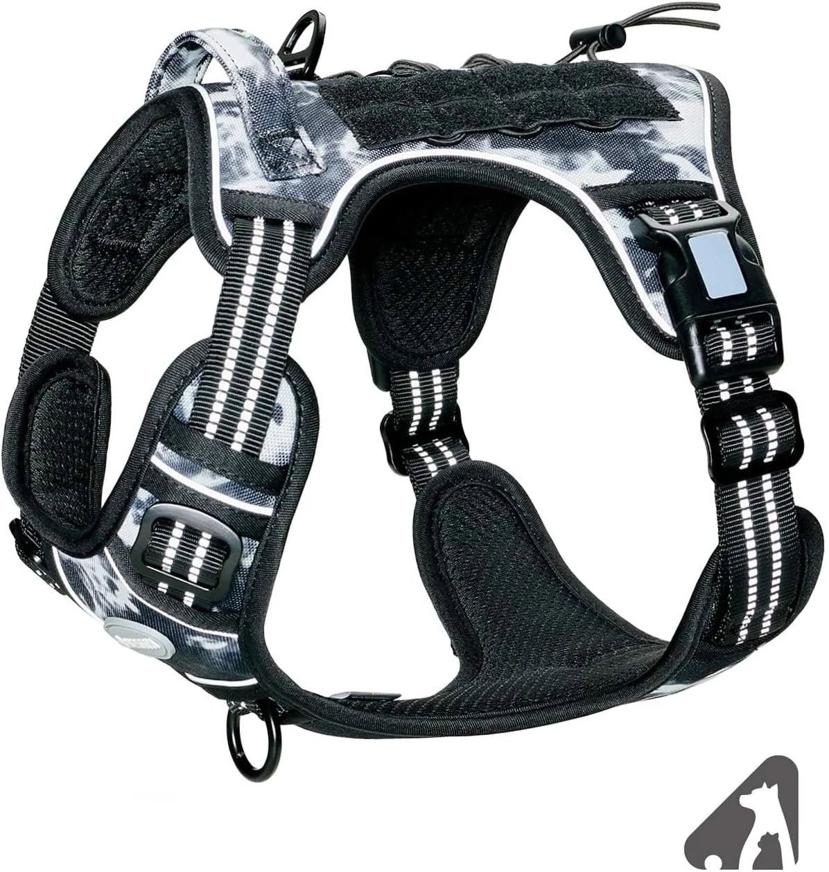No-Pull Tactical Dog Harness with Reflective Strips