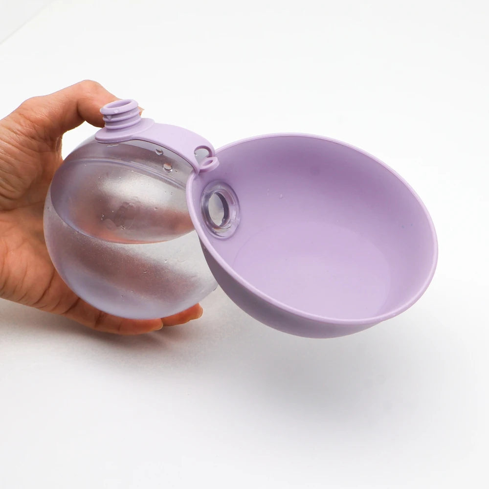 Foldable Silicone Pet Water Bottle & Bowl – Portable Outdoor Dispenser for Dogs & Cats