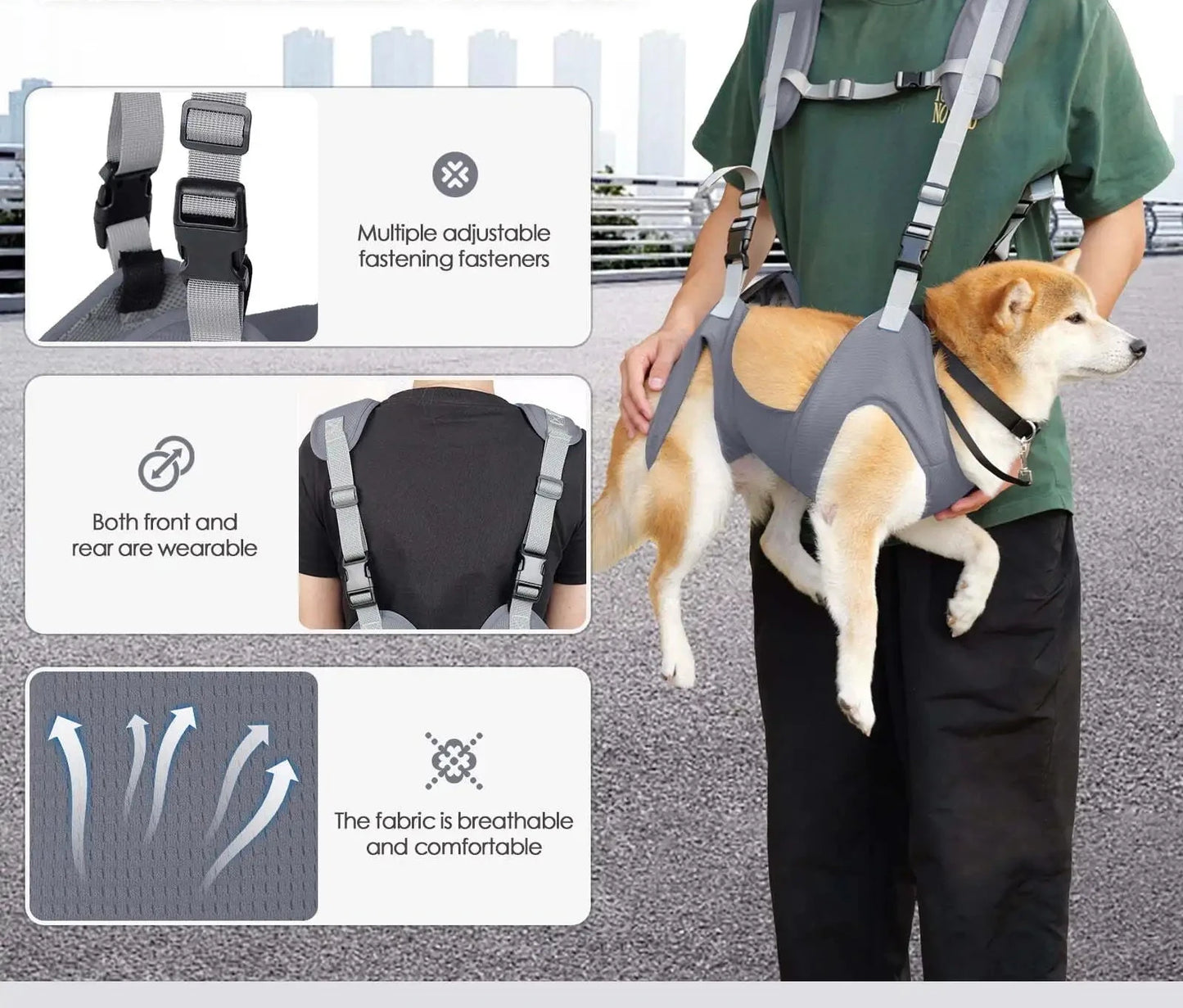 Sac de transport pour chiens âgés et blessés
