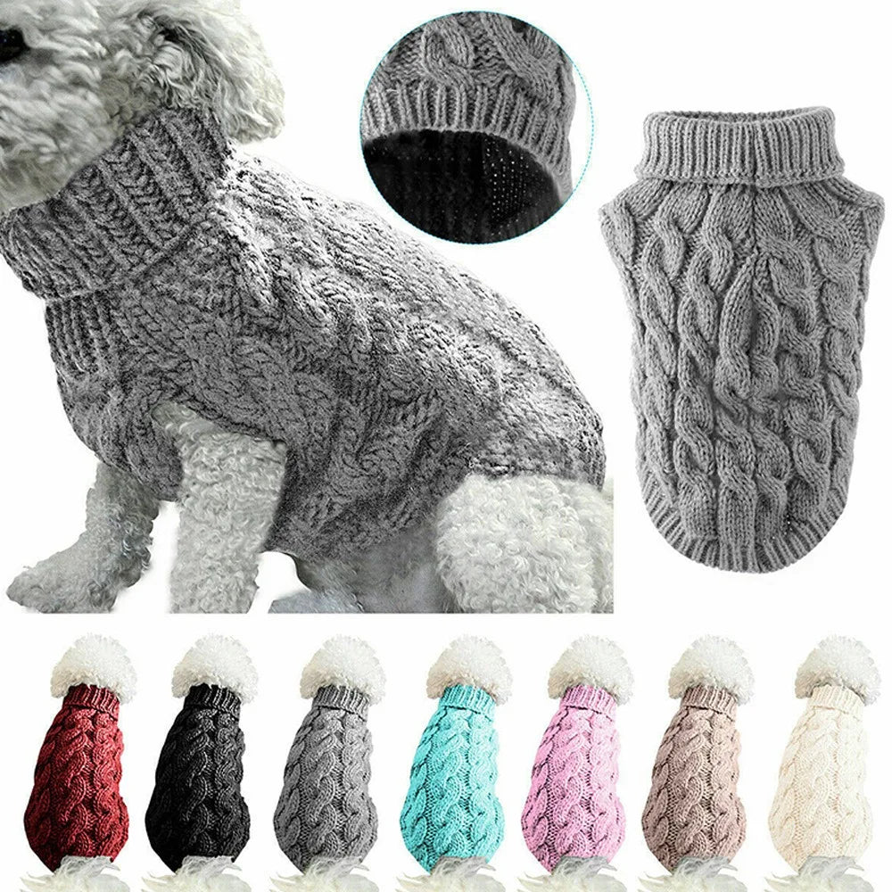 Pull en tricot pour chien | Pull chaud d'automne et d'hiver pour petits chiens et chiots
