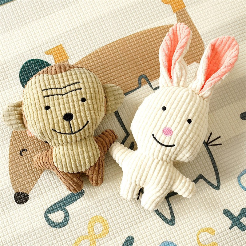 Plush Squeaky Dog Toy - Bite Resistant Chew Toy for Small Dogs (Cute Animal Designs)