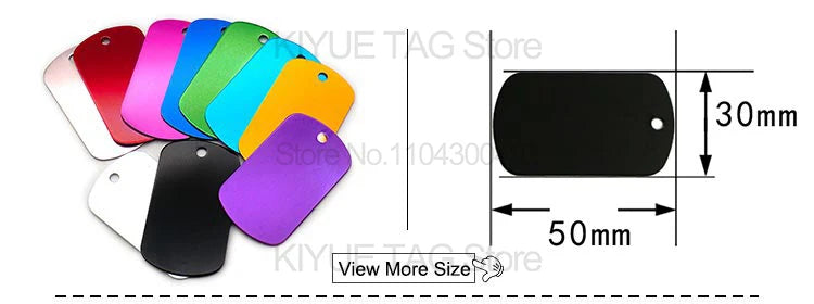 Personalised Aluminium Pet ID Tags – Pack of 100