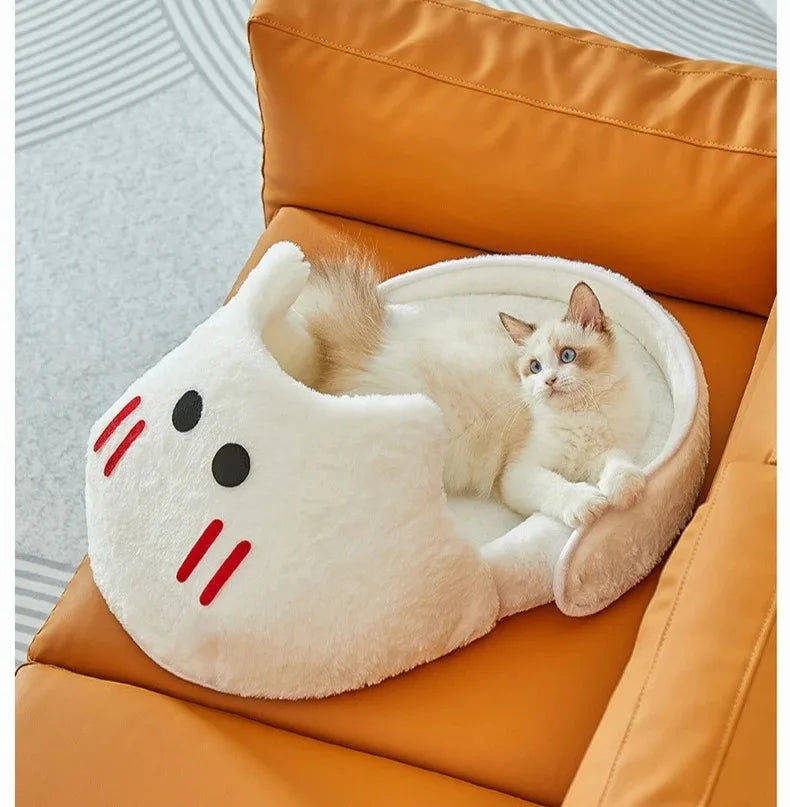 Lit douillet pour animaux de compagnie - Tapis coussin chaud pour chats et chiens