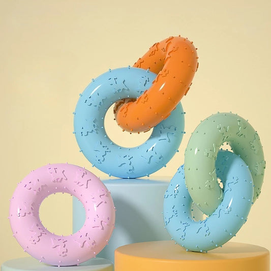 Soft Rubber Dog Chew Toys for Teeth Cleaning