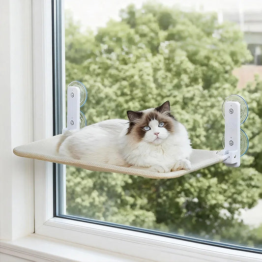 Large Cat Window Hammock – Reinforced Suction Cup Perch with Washable Cover