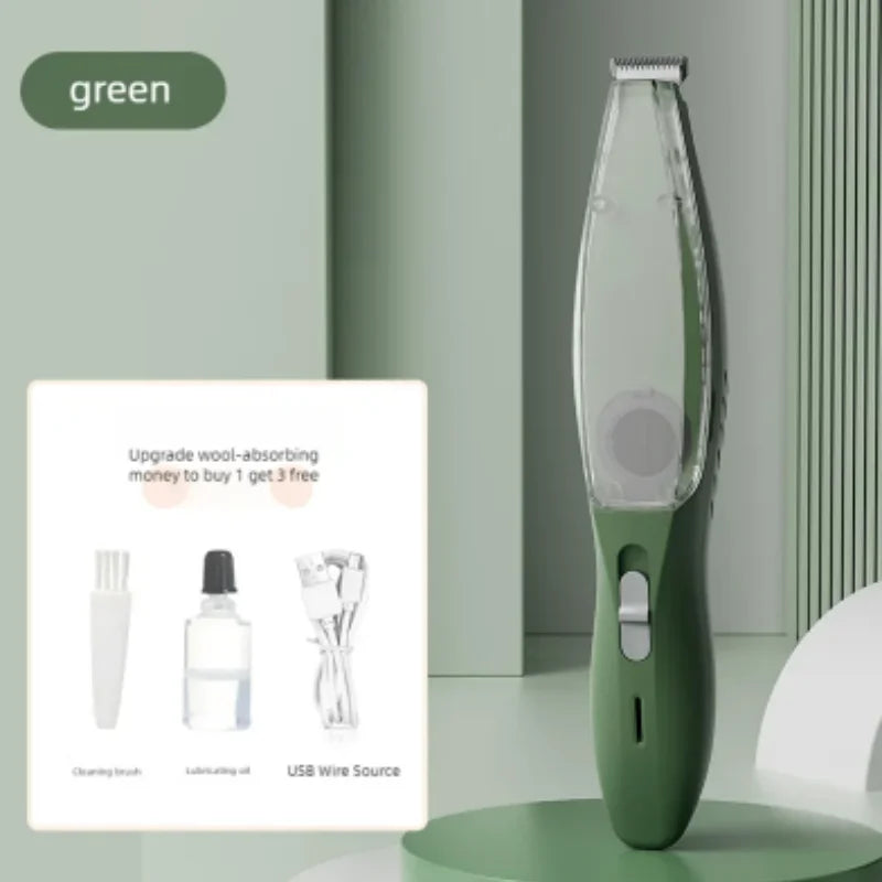 Rechargeable Pet Hair Trimmer with Suction