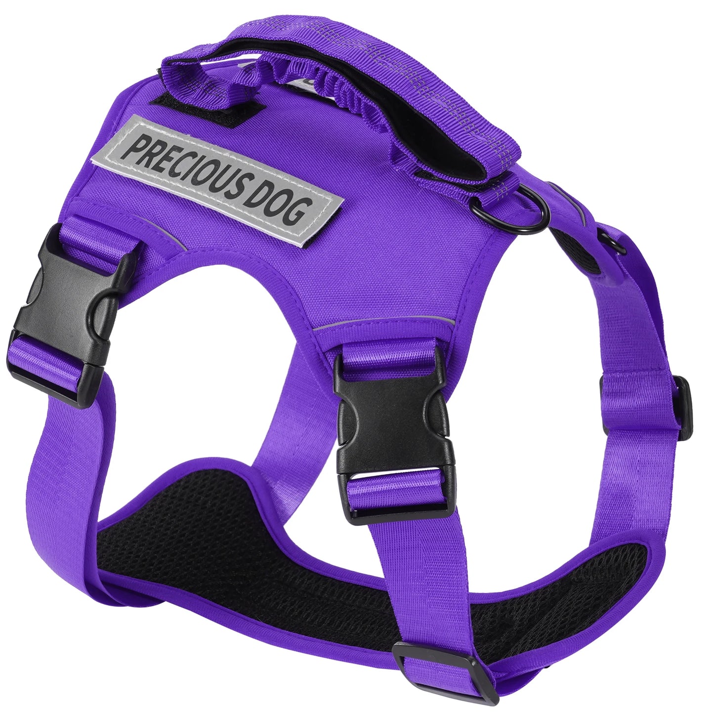 Reflective Emotional Support Dog Vest Harness with Handle & Lead — Easy On/Off for Large Dogs