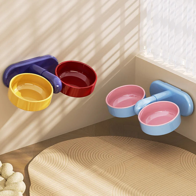 Height-Adjustable Anti-Tip Pet Bowl – For Cats & Dogs
