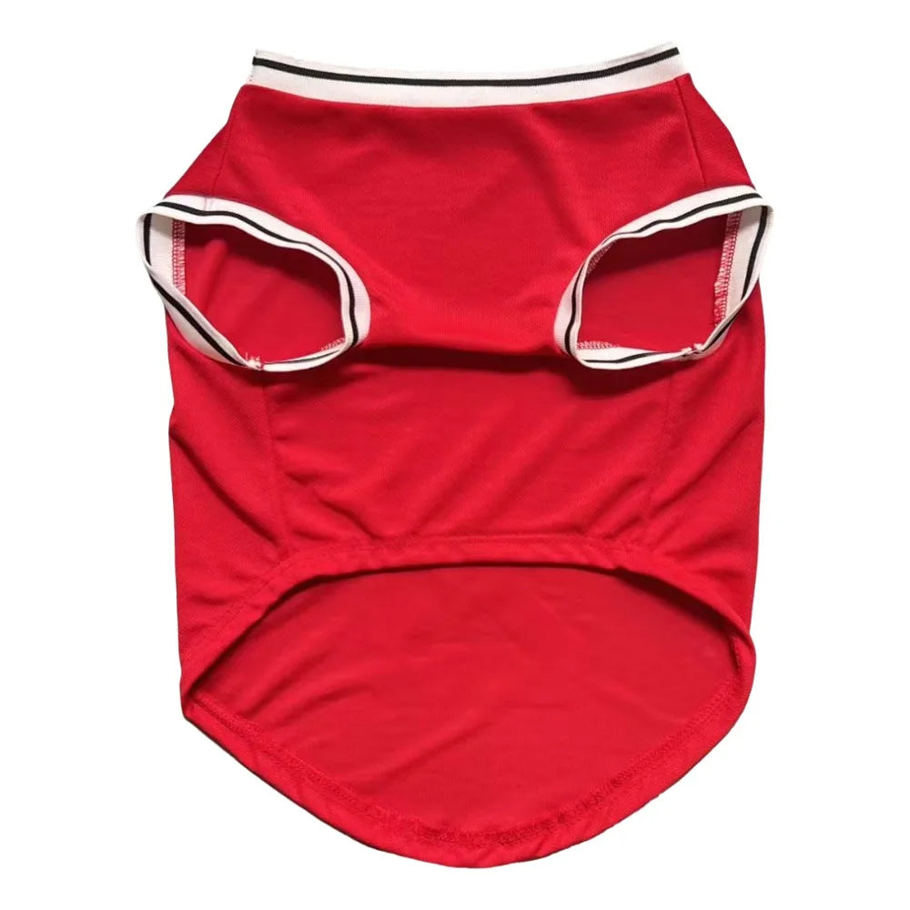 Maillot de refroidissement en maille pour chien de basket-ball de Chicago | Haut d'été respirant pour chiens de taille moyenne et grande