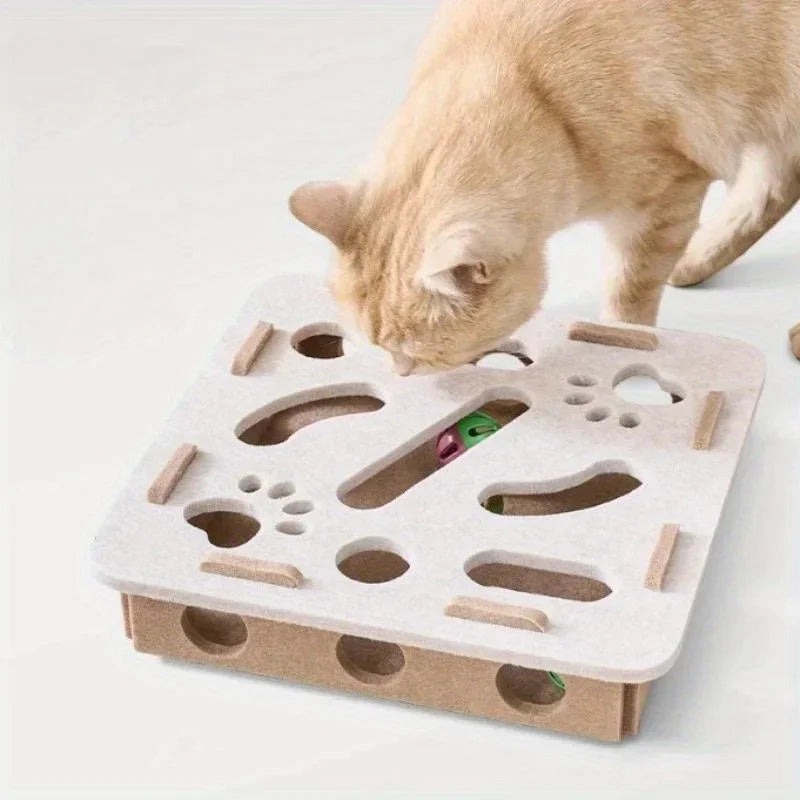 Puzzle Cat Toy - Interactive Mental Stimulation Maze Box