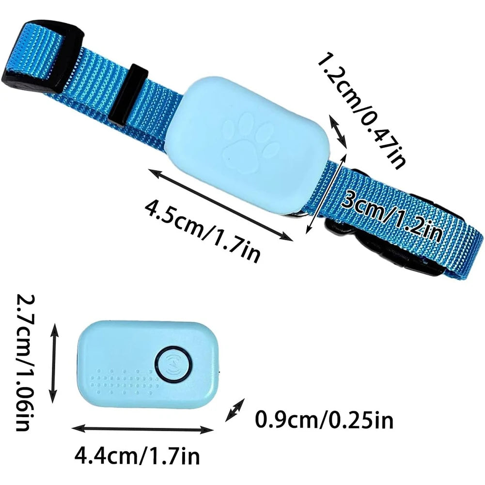 Wearable Pet Locator with Adjustable Silicone Collar for Dogs & Cats