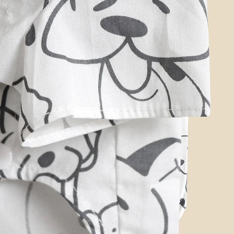 Cartoon Print T-Shirt for Cats & Small Dogs