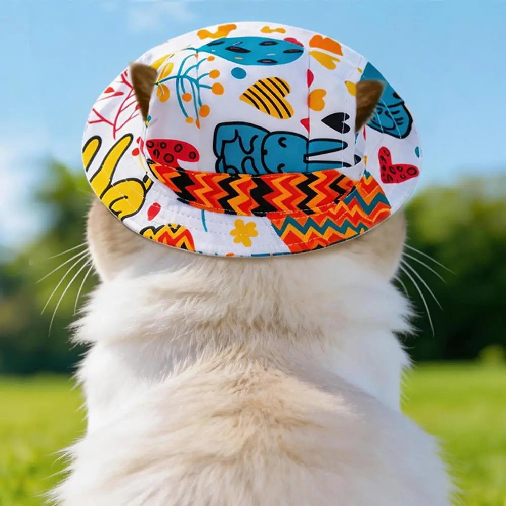 Adjustable Sun Hat for Cats & Small Dogs