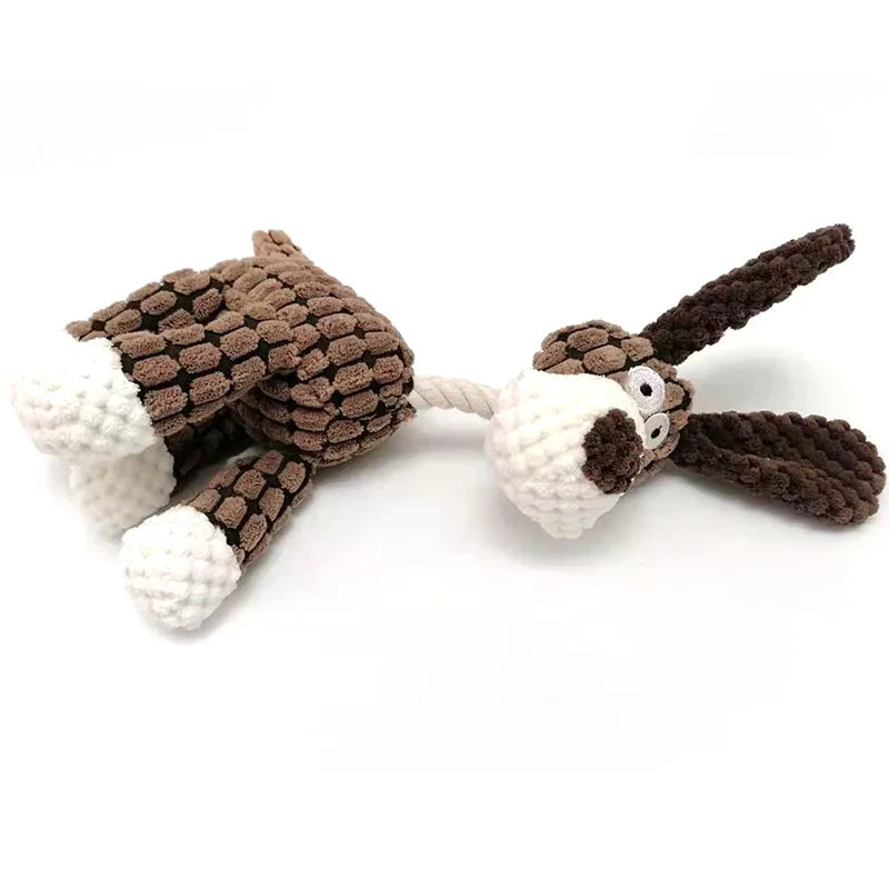 Donkey Shape Squeaky Plush Chew Toy for Dogs and Puppies