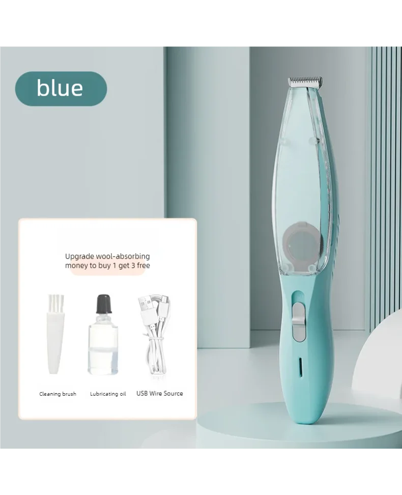 Rechargeable Pet Hair Trimmer with Suction