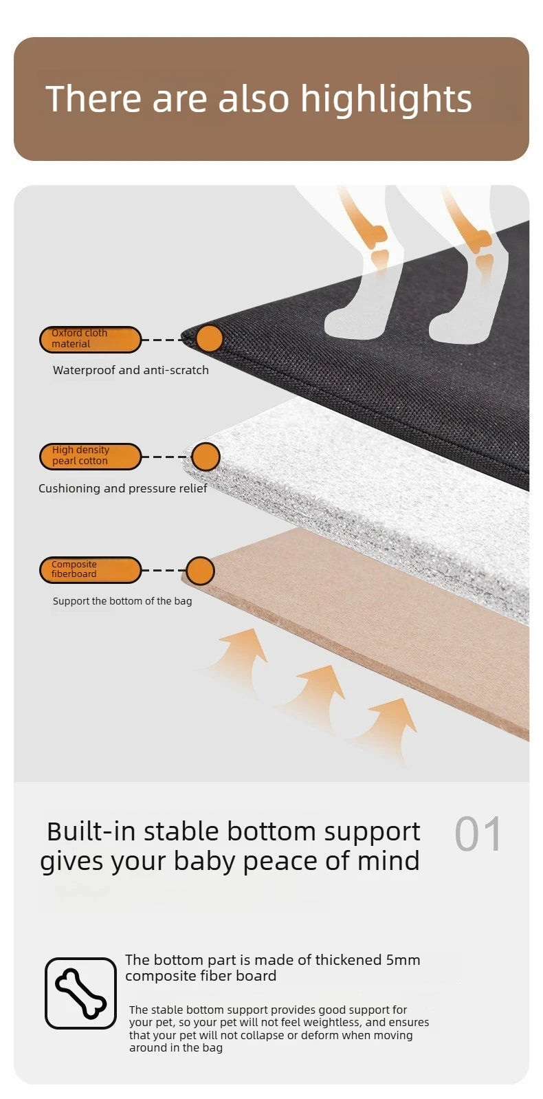 Long-Body Dog Carrier Backpack
