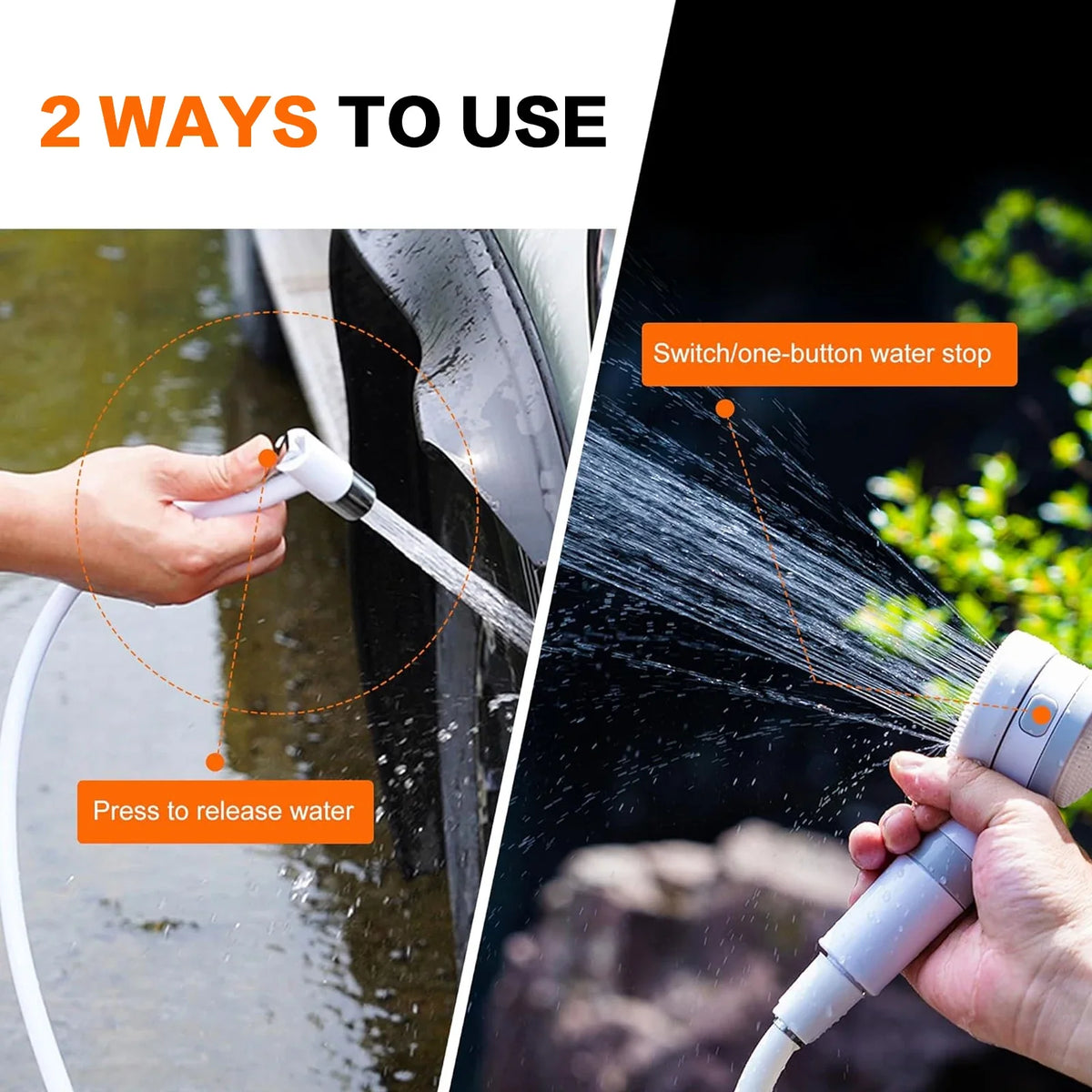 Portable Rechargeable Handheld Shower for Dogs & Outdoor Use
