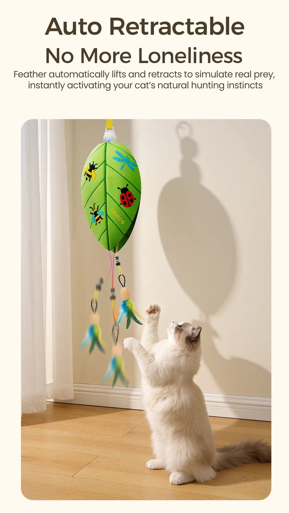 Automatic Hanging Laser & Feather Cat Toy