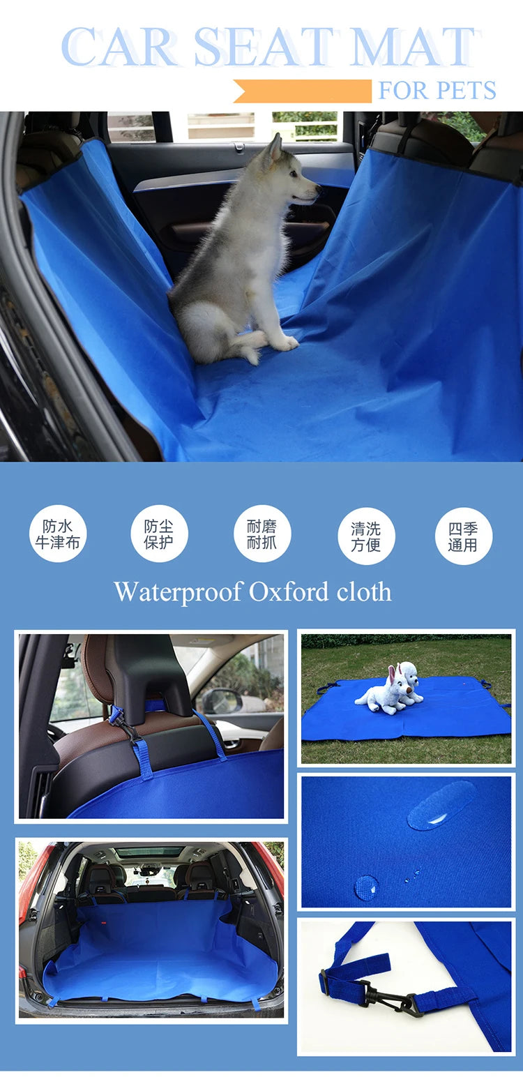 Waterproof Pet Car Seat Cover & Back Seat Protector Mat for Dogs & Cats
