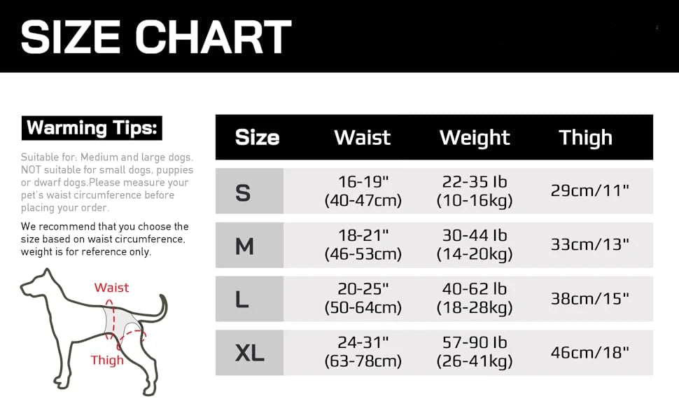 Rear Support Dog Lift Harness for Elderly, Injured & Arthritic Dogs