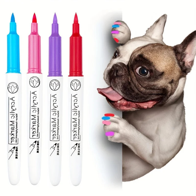 Pet Nail Polish Set - Safe DIY Nail Art Kit for Dogs & Cats (12/24 Colors)