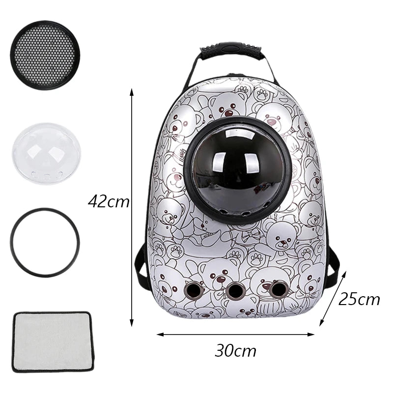 Cartoon Print Breathable Cat Backpack Carrier