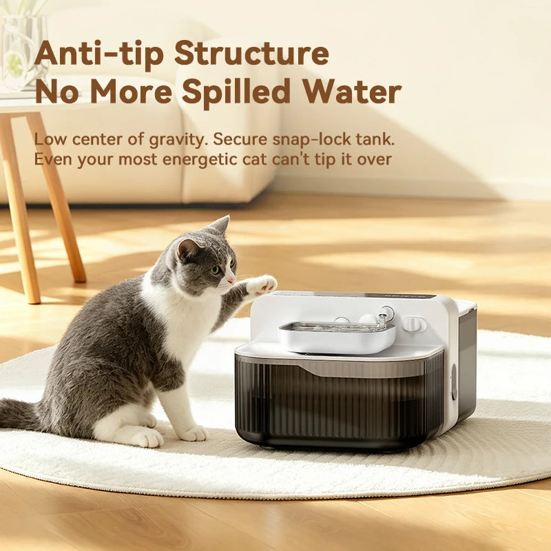 3.5L Wireless Pet Water Fountain with Sewage Separation & 2000mAh Battery