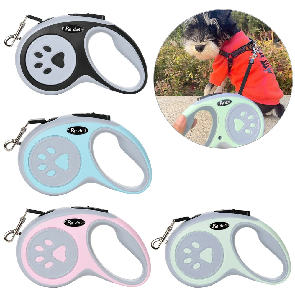 Retractable Dog Leash with One-Button Lock