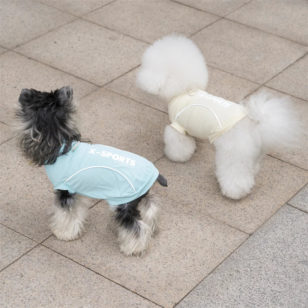 Reflective Sports Pet T-Shirt with Traction Ring