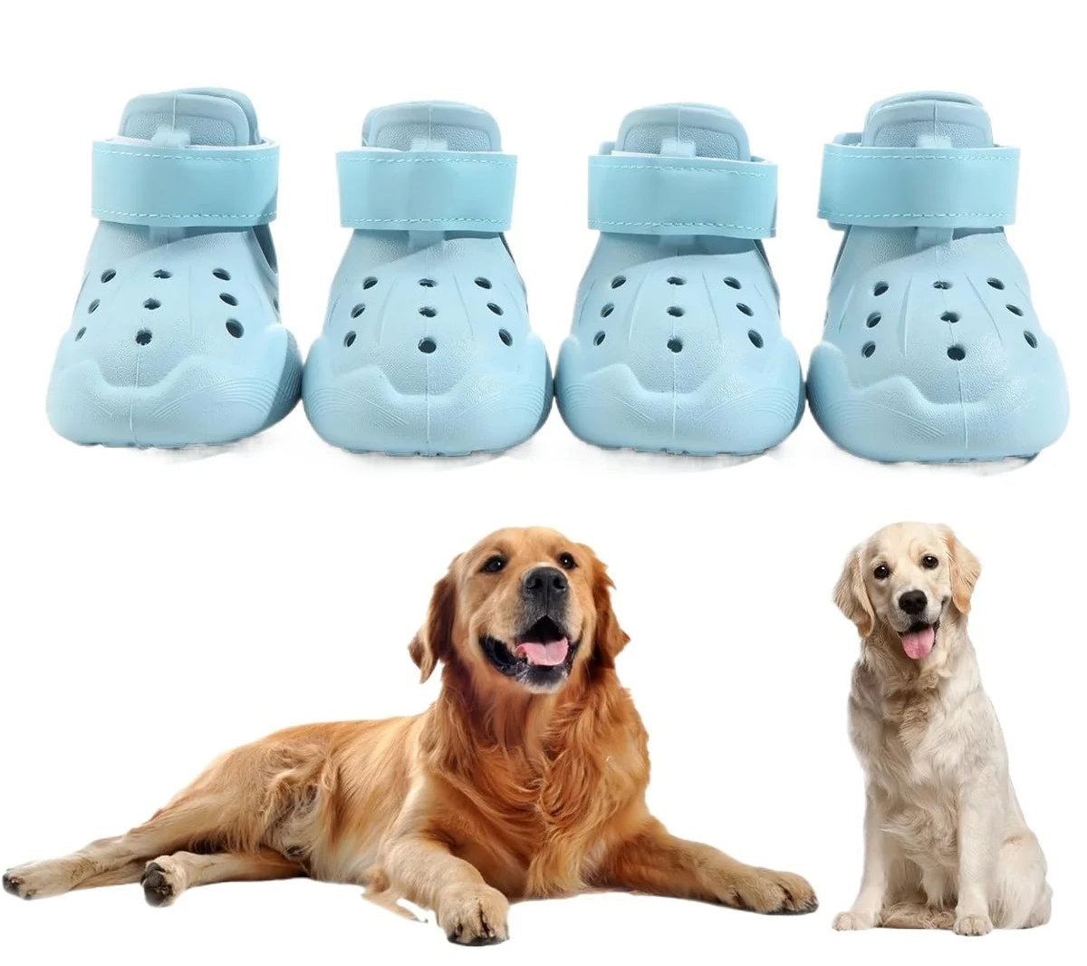 Waterproof Breathable Dog Sandals with Perforated Design
