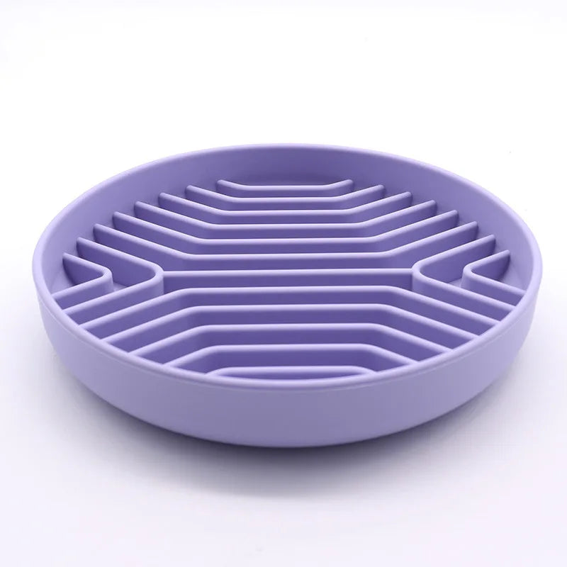 Silicone Slow Feeder Bowl with Non-Slip Mat for Dogs & Cats