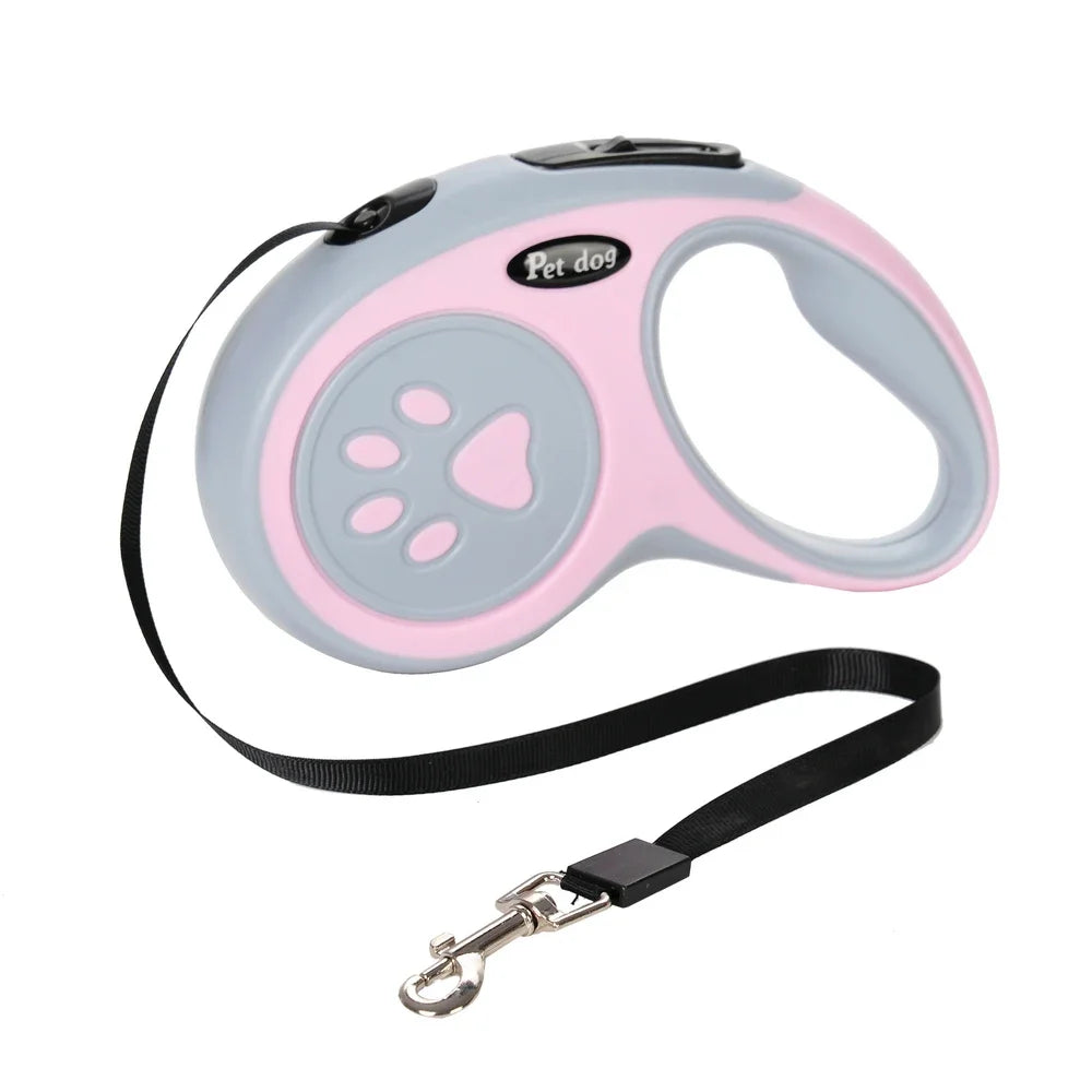 Retractable Dog Leash with One-Button Lock