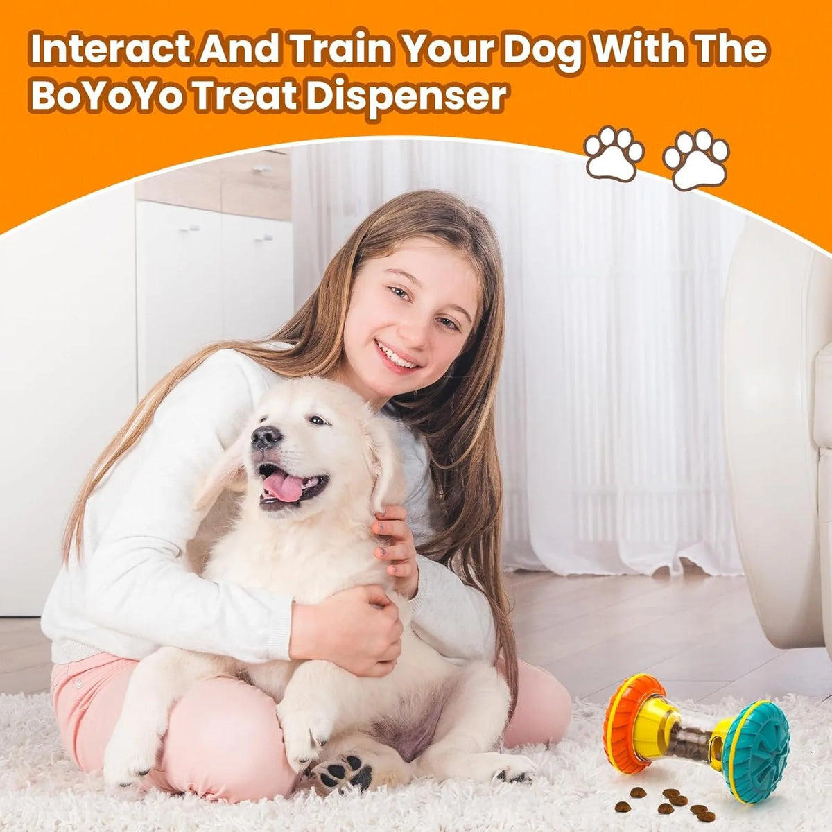 Interactive Dog Puzzle Feeder – Treat Dispensing Enrichment Toy