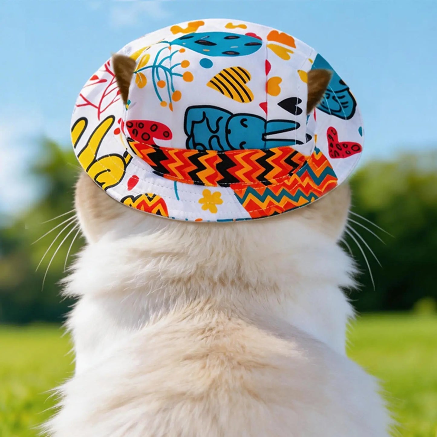 Adjustable Sun Hat for Cats & Small Dogs
