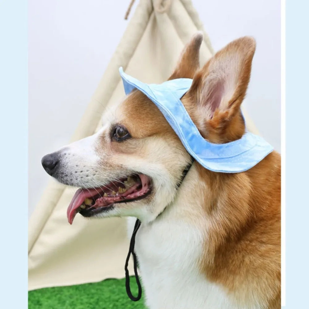 Chapeau de soleil pour animaux de compagnie avec trous pour les oreilles - Protection extérieure pour chiens et chats